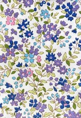 Purple, Blue, Pink & Green Floral Cotton Fabric | 36 X 62 Inches