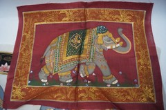 LOT (2) Traditional Indian Painting on Silk 30×14 & 14×10 Mughal Rajasthani C213