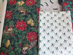 20 pieces 2.5 lbs CHRISTMAS cotton quilt fabric 1/2 yd & under approx 7 yards