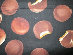 Cookies Marshmallow Chocolate Crackers Snacks Food Cotton Fabric FQ