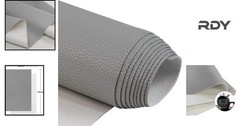 Versatile Faux Leather Sheets – 2 Yards of Durable Pebbled Gray for Any Crafting