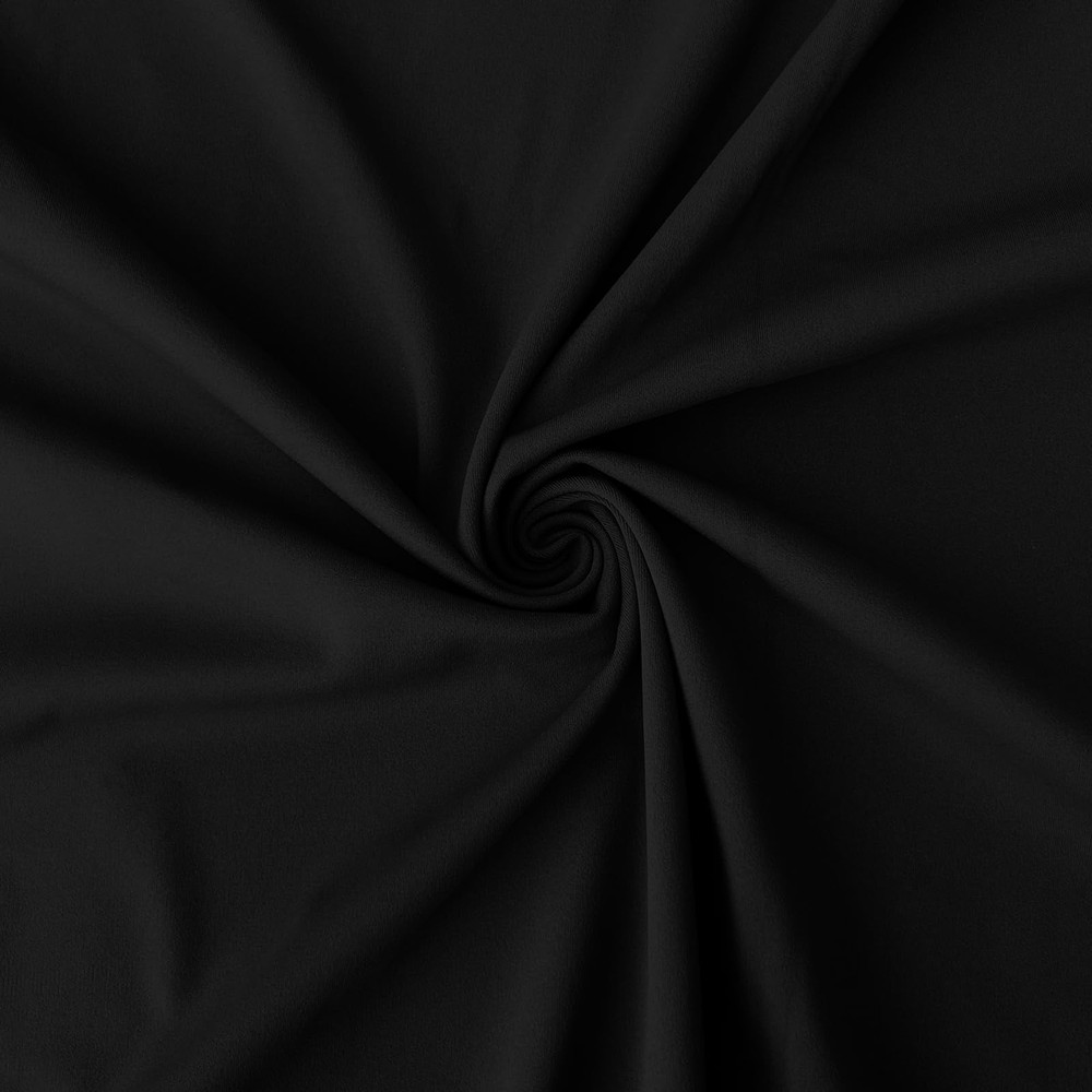Black 60″ Wide 80% Nylon 20% Spandex Fabric 4Way Stretch Yoga By The 1 Yard