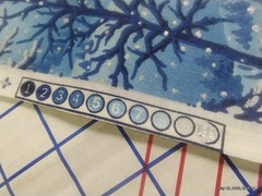 Cranston Print Works Cotton Fabric Blue,White Winter Forest Design 45″W/BTY