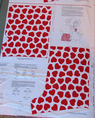 Cotton Fabric Cut-Out Yes/No Red Heart Boxer Shorts S-M-L Puppy Dog Applique