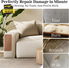 Velvet Couch Repair Patch Self Adhesive, Large Fabric Patch for Sofa & Furniture