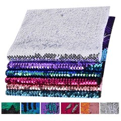 12 PCS A4 Reversible Glitter Sequin Fabric Sheets Flip Craft DIY Sewing Art