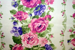 LILLIANS GARDEN FROM FABRIC TRADITION LARGE FLORAL STRIPE – 100% COTTON FABRIC
