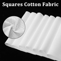 300 Pcs 4 X 4 Inches Cotton Fabric Squares White Solid Colors Quilting Fabric