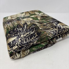 Tropical Fabric 3+ yds Green Beige Brown Island Flowers Leaves Hawaii Joanns