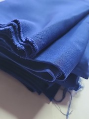 Royal Blue Twill Sewing Fabric 56″w X 3yds Clothing Drapery Quilt Rayon Vintage