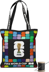 FIFA World Cup DIY Canvas Tote Bag Kit – Soccer Fan Fabric Craft Project – Inclu