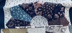 VTG Cranston Cheater Patchwork DITZY Florals 8 Dresden Plate 7 ½ ” Squares BTHY
