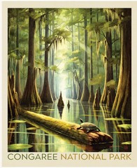 Redwood Poster Panel National Parks 35 1/2in x 43 1/2in