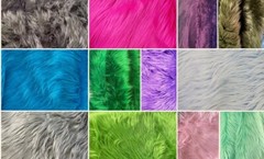Shaggy Faux Fur Fabric 60″ Wide- Half Yard – Assorted Colors