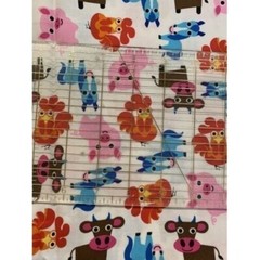 1 Yard Farm Animals Nursery Fabric By Windham- White – 100% Cotton