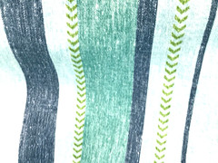 Richloom Outdoor Striped Fabric with Green Blue Weekender Lagoon by The Yard