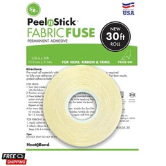 PeelnStick Fabric Fuse Hem Tape – Double Sided Fabric Adhesive – No-Sew, No-I…