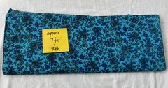 Vintage Partial Bolt of lightweight BLUE FLORAL FABRIC – Approx 7 ft. x 3 ft.