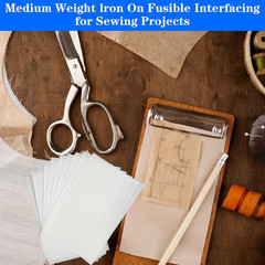20 Sheets Light Weight Fusible Bonding Web Fabric Applique Fusible Webbing Wonde