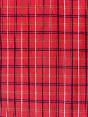 NEW Cotton Blend Fabric Red Checked Never Been Washed 45″W X 2 yd 25″ Long