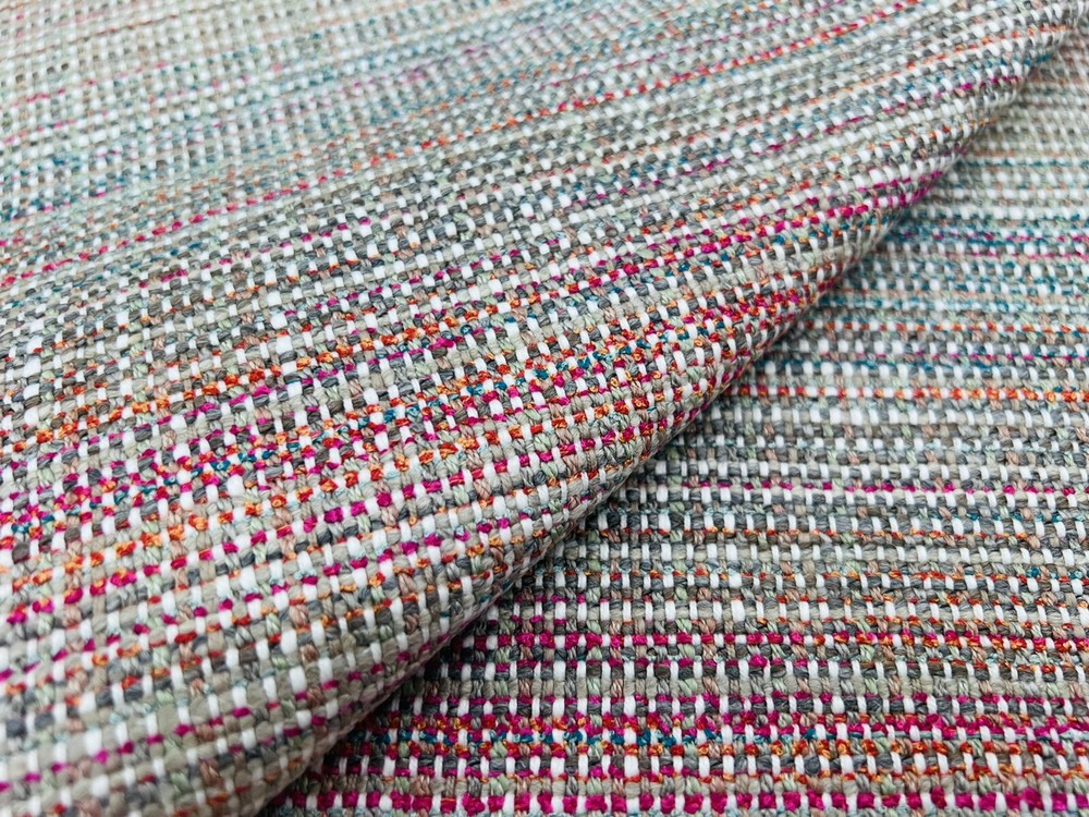 Clarke & Clarke Mingled Striped Uphol Fabric- Gabrielle / Summer 4.5 yd F1387/03