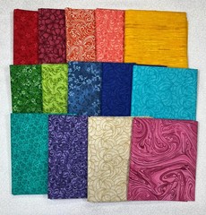 Colorful Blender Fabric Fat Quarters ~ Rainbow Mystery Box ~ 8, 16, 24, 40 or 80