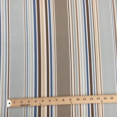 4.25 Yards Stripe in Blue and Brown Lightweight Home Decor Fabric