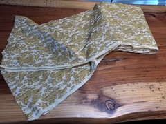 Vintage 1960’s Brocade Fabric in Gold Thread Floral Design -5 1/2 yards