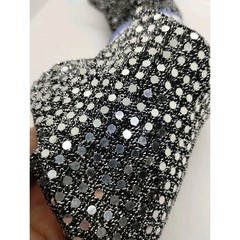 Dark Gray Fabric With Silver And Sequins – 45″ Wide x 27″ Long