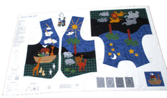 Cut & Sew Fabric Panel Noah’s Ark Vest Womens One Size XS/L Dreamspinners