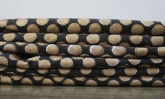 NO TARRIF CHARGES 100%✅ 7 Yard Black Gold Hand Block 100%Cotton Fabric ZK_288