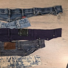 Denim Jean Waist Bands with Belt Loop for Crafts Sewing Accessories Pieces