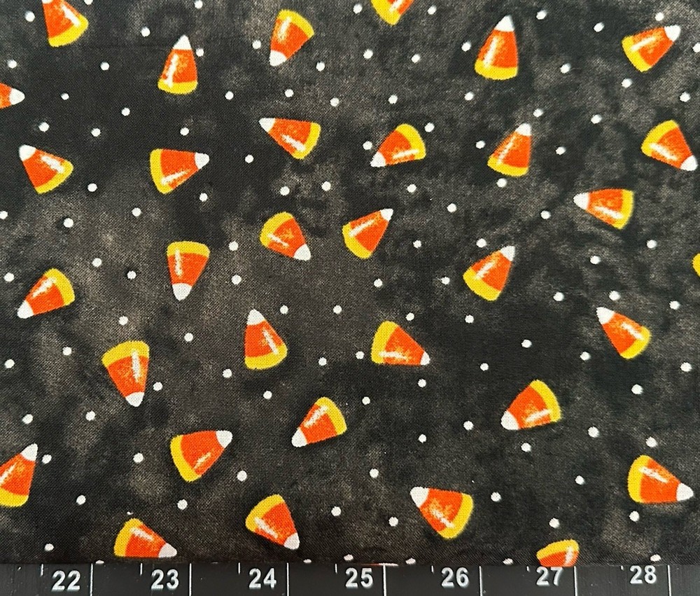 Tina Scrap 9″x21″ Halloween Candy Corn Tiny Small Mini Dots Treat FABRIC COTTON