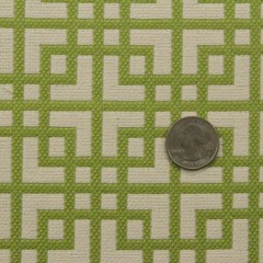 CLARENCE HOUSE OD LILLY GREEN GEOMETRIC OUTDOOR JACQUARD FABRIC BY YARD 54″W