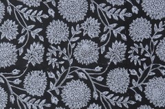 Black & White Hand Block 5 Yard 100%Cotton Fabric NO TARRIF CHARGES 100%✅ZK_391