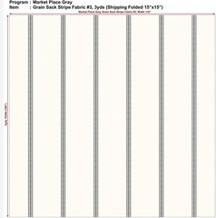 Piper Classics Market Place Gray Grain Sack Stripe Bulk Yardagethree Yards 108