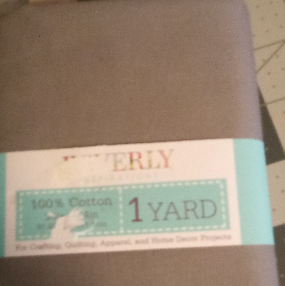 Waverly 100% Cotton Fabric Cloth Piece 1 Yard Solid/Plain Gray Textile