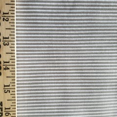Taupe and White Narrow Stripe Cotton Shirting
