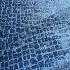 DURALEE 36224 LAPIS EMBOSSED ANIMAL SKIN CHENILLE UPHOLSTERY FABRIC BY THE YARD