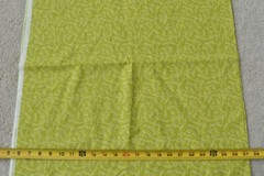 By 1/2 Yd, Vintage, Green Print on Lime-Green Quilt Cotton, Jo-Ann, P7338