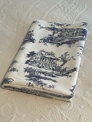 Toile De Joy Blue Upholstery Fabric 60” W X 40” L