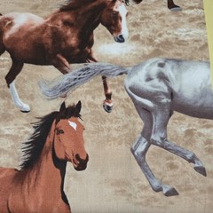 Wild Horses Running Fabric Sold By The Yard.