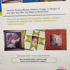 Dritz Printed Treasures Inkjet 3 Printable Fabric Sheets Cotton Quilting