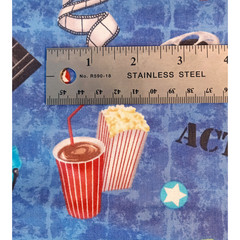 Hollywood Movie Fabric Cotton 86″ Long x 43″ Wide Cinema Projector Popcorn