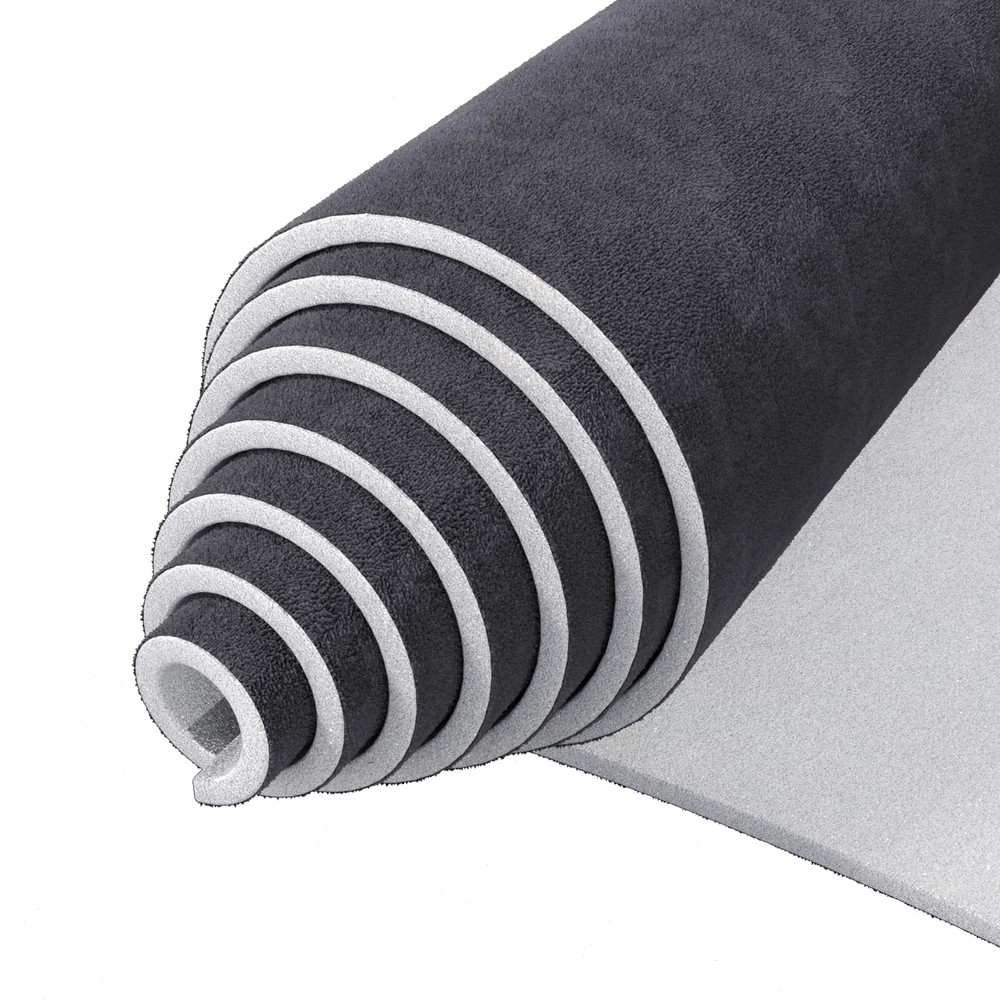 Suede Auto Headliner Fabric 92″ L — 60″ W With Foam Backing Tube Packaging Dark