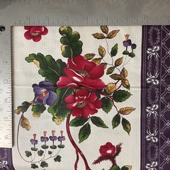 Matters of the Heart Kaye England Floral Striped Cotton Fabric 110” x 43”