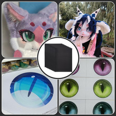 10 Sheets Fursuit Eye Mesh, 11.8X8.6Inch Black PVC Custom Net 0.2Mm Thick Waterp