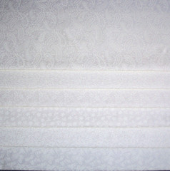 6 White on white Fat Quarters Bundle Tonal tone on tone Fabric