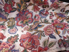 Stanley King Studio Fabric Chintz 56″x 4yd Floral Teflon Vat Dye Screen Print