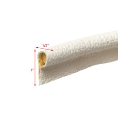 Cobalt Boat Puff Cord Welting | Pebble Off White 1 x 1/2 Inch (YD)